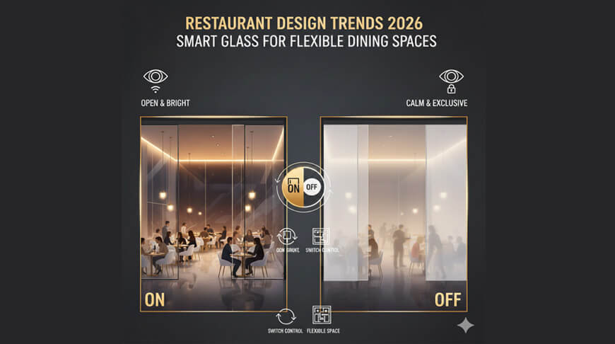 Restaurant Design Trends 2026: Smart Glass for Flexible Dining Spaces